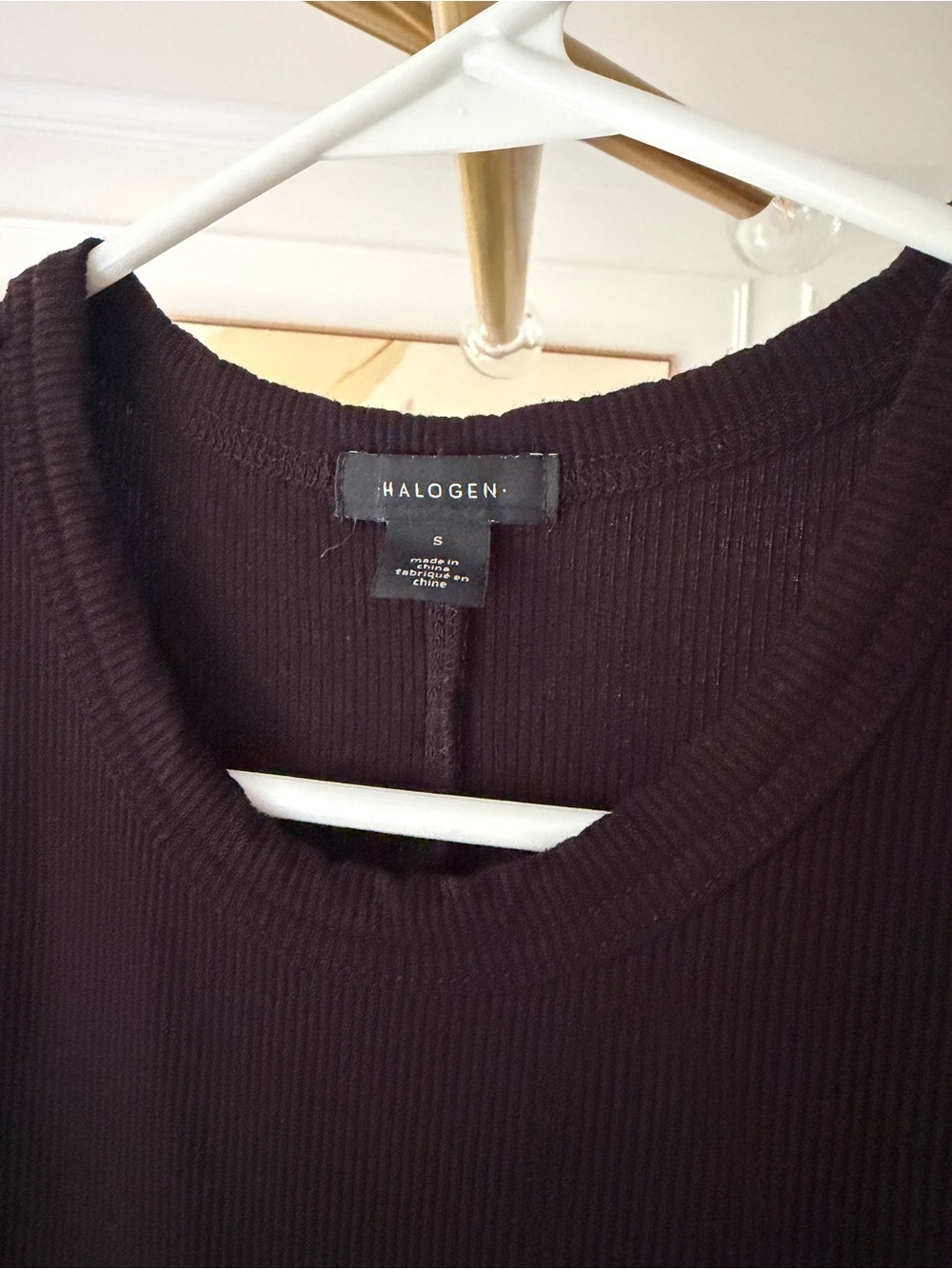 Halogen Black Ribbed Tank Top - Picture 2 of 3